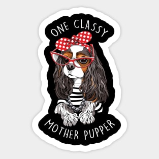 Tricolor Cavalier King Charles Spaniel Dog One Classy Sticker